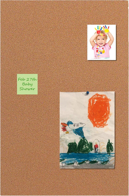 Flipside Products Cork Panel, 12.5" x 26", Pack of 3 for Bulletin Board Use