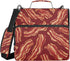 Fisyme Fried Bacon Cartoon Zipper Binder 3 Ring with Zipper and Shoulder Strap