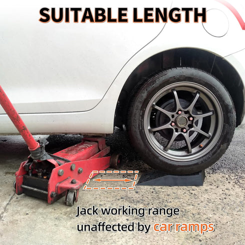 2 Pack OULEME Low Profile Car Service Ramp - with Anti-Slip Pads for Lift Maintenance and Oil Changes, Low-Chassis Car