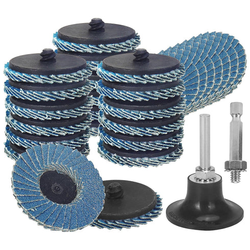 SI FANG 20Pcs 2 inch Zirconia Mini Flap Disc Quick Change Sanding
