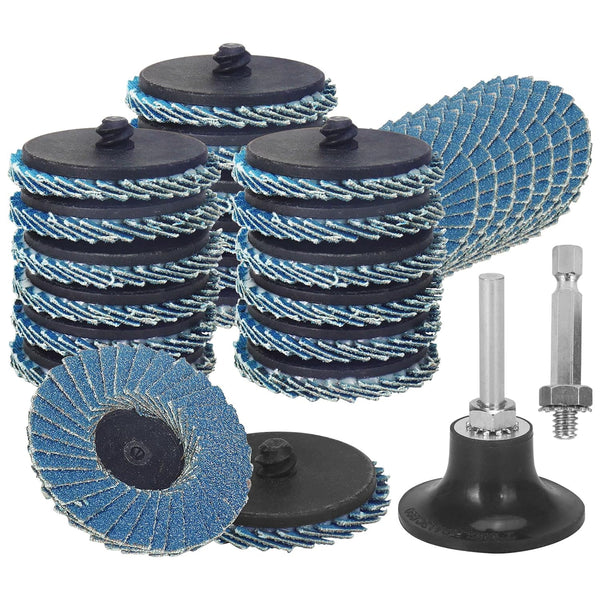 SI FANG 20Pcs 2 inch Zirconia Mini Flap Disc Quick Change Sanding