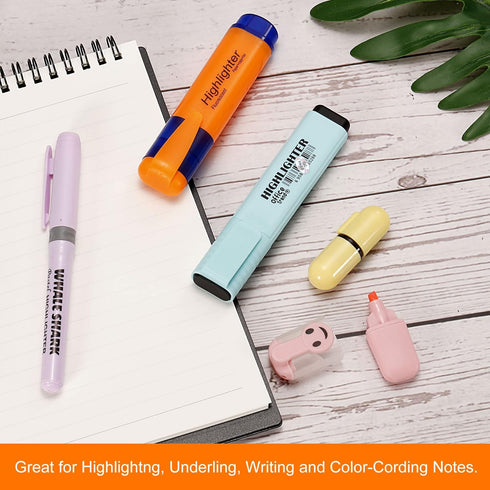 PATIKIL Highlighter Pen, 4 Pack Water Based Broad Tip Markers for Daily Use