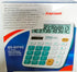 Meichoon Desktop Calculator 12 Digit Large LCD Display, Solar Battery Dual Power, Red, for Office/Home/School KA08