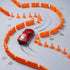 60/100 Pack 1 Inch Setups Orange Mini Traffic Cones and Miniature Fence Barricade Signs(Requires Assembly).Perfect as