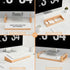 Yeoux Glass Desktop Whiteboard with Wood Organizer for Small Office Accessories, Aesthetic Dry Erase Board with Drawer