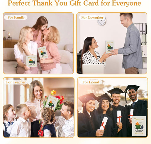 5.5"x8" FLYAB Funny Thank You Cards - Dumpster Fire Appreciation Card with Envelope Gold Foil Design Thank You Gifts