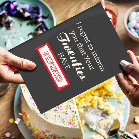 Zonon 2 Sets Funny 30th Birthday Card for Him Her with Envelope, Joke Card for 30 Years Old Present Idea