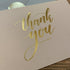 Papierville 50 Pack 25 25 60 Set Thank You Cards with Envelopes Dusty Blue & Cream Elegant Design Gold Foil Stickers