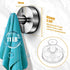 YOHOM Suction Cup Hooks for Shower Bathroom, 4 Silver Wall Cups for Inside Vacuum Windows