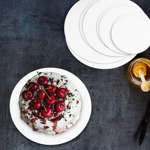 White Round Greaseproof Cake Boards, Cake Circle Base, 6/8/10/12 inch, 5 of Each Size
