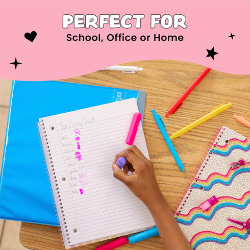 Yoobi 1/2 Inch Multicolor Binder & 8-Tab Divider Set - 4-Pack of 3-Ring Binders with 2 Pockets for School
