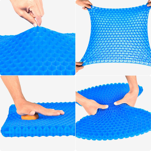 OMCOZY Gel Seat Cushion, Cooling seat Cushion (Super Large & Thick), Breathable Honeycomb Design Absorbs Pressure
