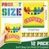 MotiMind 12 Pcs Crayon Storage Bags with Zipper for Classroom Crayon Organizer Dispenser Marker Storage Organizer
