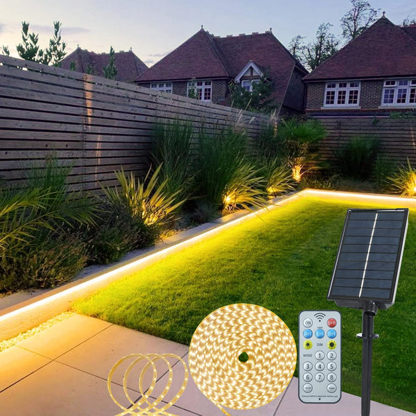 Solar Powered Strip Lights Outdoor Waterproof, 16.4Ft 320 LED Strip Lights with