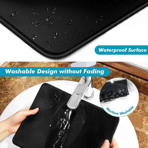 TONOS Black Mouse Pad, 11 x 8.7 in. Basic Computer Mouse Pad with Stitched Edges & Non-Slip Rubber Base