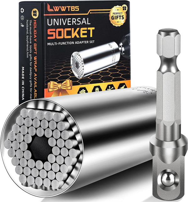 Super Universal Socket Tools for Men, Gifts for Fathers Day, Birthday Gifts for Women, Power Drill Adapter