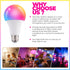 Dimmable E26 Warm LED Light Bulb, 6W RGBW Color 500LM, 16 Color Changing Modes, Remote Control, 2 Pack