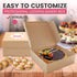 Fit Meal Prep 10 Pack Pastry Boxes 9x9x3 Kraft Bakery Box for Cookies, Baked Goods, Cake, Cupcake