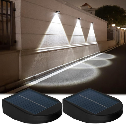 Solar Fence Lights Outdoor Waterproof, LED Solar Wall Lights for Patio, Yard, Porch, Garden