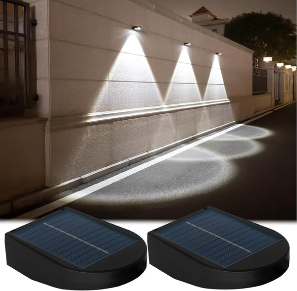 Solar Fence Lights Outdoor Waterproof, LED Solar Wall Lights for Patio, Yard, Porch, Garden