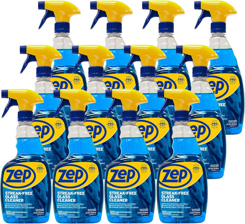 Zep Streak-Free Glass Cleaner - 32 Oz (Case of 12) ZU112032- Professional