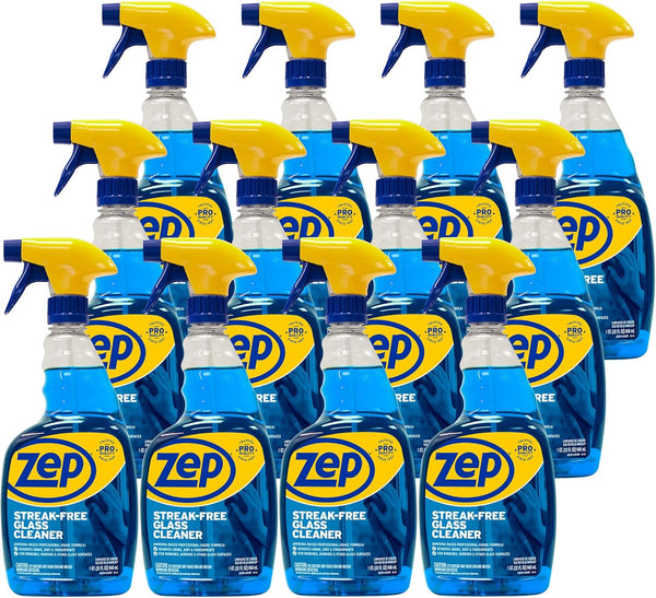 Zep Streak-Free Glass Cleaner - 32 Oz (Case of 12) ZU112032- Professional