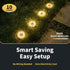 (2 Pack) Glass Solar Ground Lights with Ray Style, Modular-Design Waterproof In-Ground Light for Patio Pathway Lawn