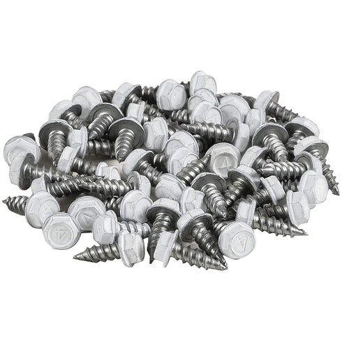LeafTek Self-Tapping ½ Inch Screws in White | Package of 50