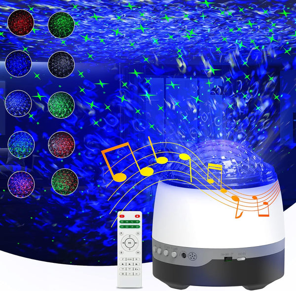 Galaxy Projector for Bedroom,Star Projector,Remote Control & White Noise Bluetooth Speaker,8 Soother