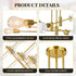 6-Light Sputnik Chandelier Gold, Mid-Century Modern Ceiling Light Fixture for Dining Room, Kitchen, Living Room