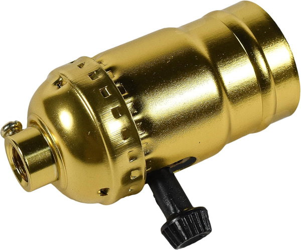 HQRP 3-Way Lamp Holder, E26 Bulb Light Socket, for Floor and Table