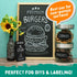 Extra Fine Tip White Chalk Markers, 4 Pack 1mm Point, Dry Erase Marker for Blackboard and Signs