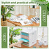 Juexica 12 Tier Scrapbook Paper Organizer for 8.5" x 11" White Cardstock, Stackable Desktop Storage Rack