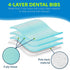 4 13 18 (Pack 500) 3-Ply (917403) TIDI Ultimate Dental Bib, Blue, Layers, W x L of Disposable Dental Bibs Embossed