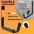 4 Pack 9.8" 70lbs HUHOLE Garage Storage Hooks Heavy Duty Extra Large Jumbo Arm Wall Mount Hangers for Kayak, Ladder