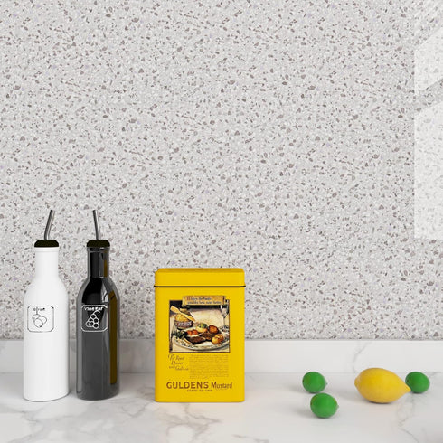 FunStick Granite Countertop Contact Paper 12"x200" Waterproof Self Adhesive Grey Marble Wallpaper for Kitchen and