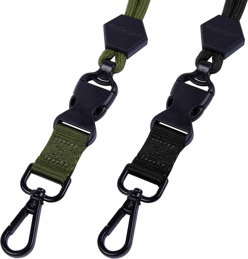 Wisdompro 2 Pack of 23 inch Durable Round Cord Heavy Duty Lanyard with Safety Breakaway Buckle, Detachable Buckle and