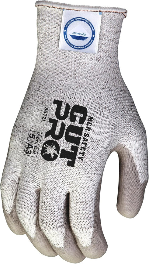 MCR Safety 9672L Dyneema 13-Gauge Polyurethane Shell Gloves, Large, 1-Pair