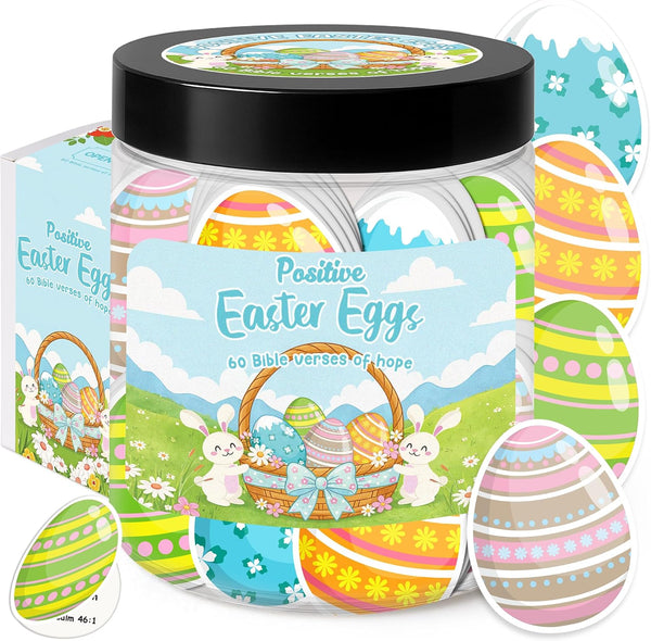 Christian Easter Basket Stuffer For Kids, Teens, Positive Easter Eggs 60 Bible