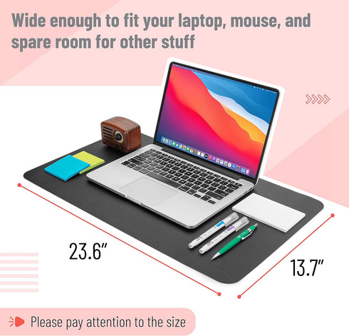 Mr. Pen- Desk Mat, Dual-Sided, 23.6" x 13.7",Dual Sided Desk Mat, Leather Desk Pad, Desk Mouse Pad, Desk Cover Mat, Keyboard Mat, Desk Mat for Desktop, Desk Pad for Keyboard and Mouse, Desktop Mat by Mr. Pen