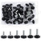 Impnit 30PCS 3 Size Threaded Knurled Thumb Screws, Monitor Screws Vesa Screws Carbon