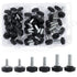Impnit 30PCS 3 Size Threaded Knurled Thumb Screws, Monitor Screws Vesa Screws Carbon