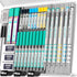 Nicpro Blocky Gear Art Mechanical Pencil Set with Case, 36PCS Metal Pencils 0.5, 0.7, 0.9mm & 2mm Lead Holder