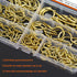 120 Pieces Cup Screw Hooks, Gold Color, Self-Tapping Screws Hooks Kit in 7 Sizes (1/2" to 1-1/2")