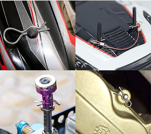 4-20Pack Multi-Hole Eye Pins Clevis Pins Kit, Adjustable Fastener for Farming Machine Diesel Engine Accessories (M8, 10)