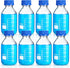 Irenare 8 Pieces Media Storage Bottles Borosilicate Storage Glass Bottle Scientific Round Graduated Media Bottle (500
