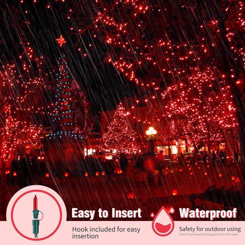 Christmas Lights Indoor Outdoor, 2PACK 13FT 50-count Incandescent Mini Halloween String Light for Holiday Decor