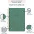 Orange Circle Studio Agatha Notebook, Current Mood, 5.75" x 8.25", 208 Lined Pages, Hunter Green