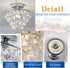 CM E26 Closet MZY Mini Crystal Chandelier Ceiling Light Small, Modern Chrome Crystal Flush Mount Ceiling Light, Base