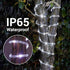 2 Pack 132ft 400LED 8 Solar Rope Lights, Total Solar String Lights, Modes Waterproof Solar Powered Outdoor Light